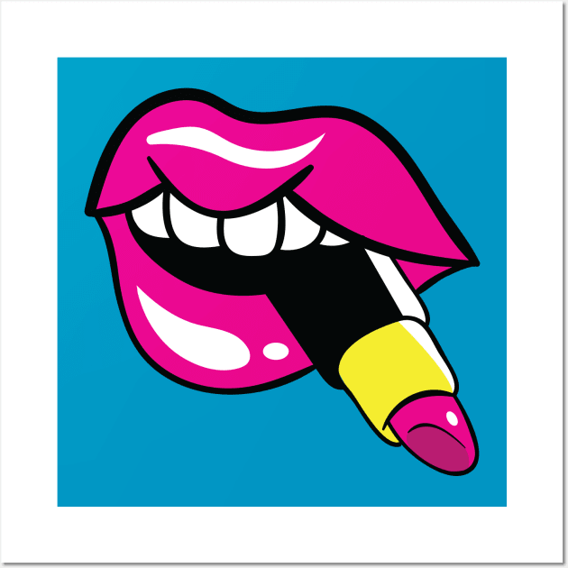 Lipstick Junkie Wall Art by BlackKnightProductions